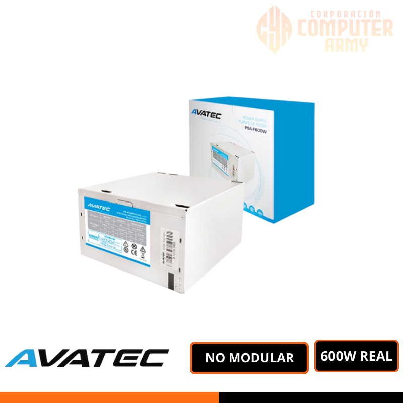 FUENTE (14) FUENTE DE PODER Avatec 600W - Imagen 1