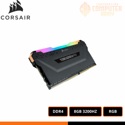 MEMORIA RAM CORSAIR VENGEANCE RGB PRO 8GB DDR4 3600MHZ CL18