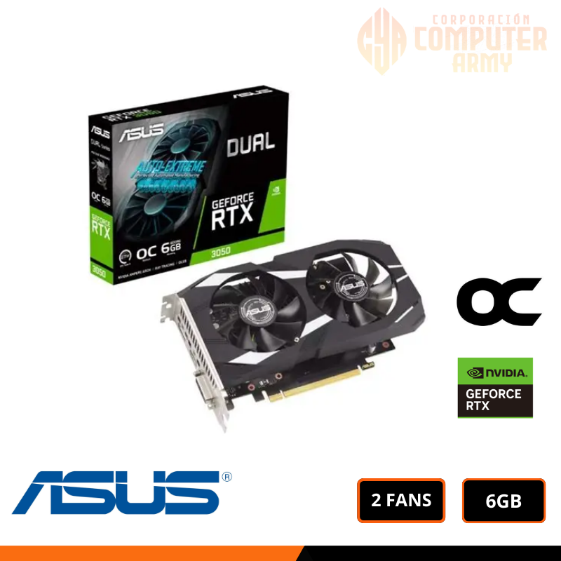 14 NVIDIA GEFORCE RTX 3050 ASUS DUAL 6GB - Imagen 1