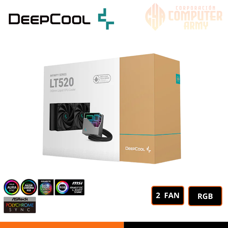 COOLER ACCESORIOS (20) ENFRIAMIENTO LIQUIDO DEEPCOOL LT520 ARGB - Imagen 1