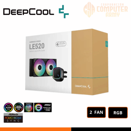 REFRIGERACION LIQUIDA, DEEP COOL, LE520 A- 2FAN RGB