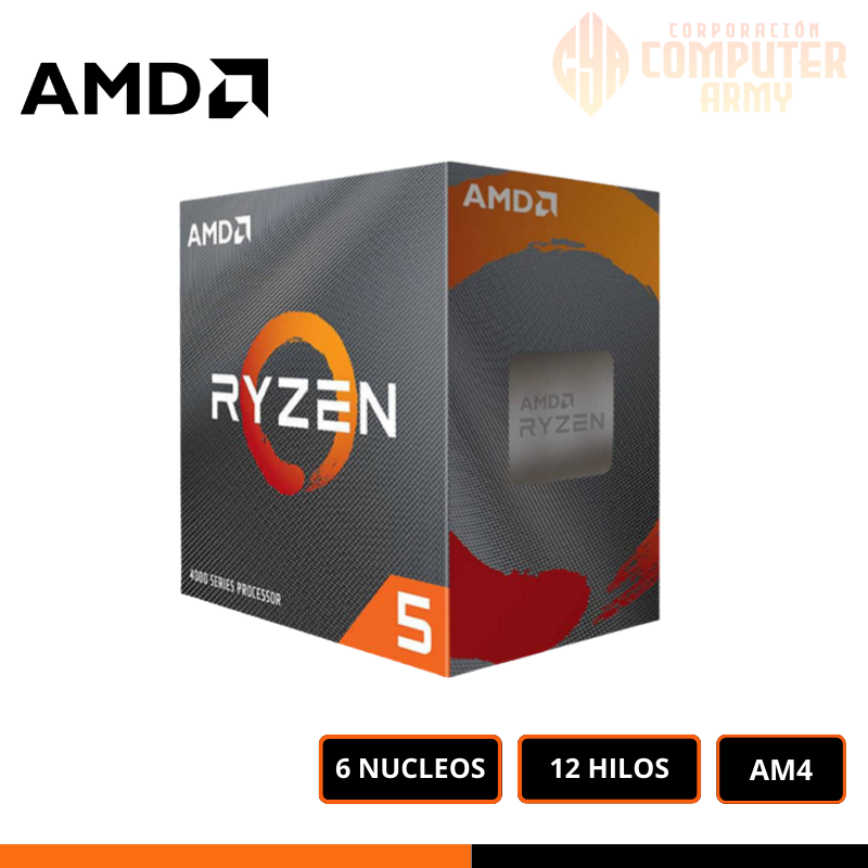 PROCESADOR (2) PROCESADOR AMD RYZEN 5 5600, 3.5GHZ HASTA 4.4GHZ, CACHE 32MB, AM4, OEM (SOLO CON PC) - Imagen 1