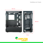 CASE ENKORE XTREME BLACK 4 FAN RGB VIDRIO TEMPLADO - Imagen 2