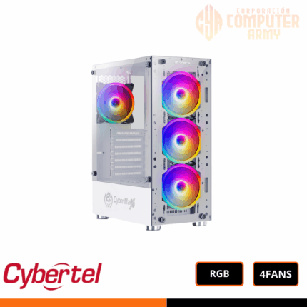 CASE ENKORE KILLER WHITE 4 FAN RGB VIDRIO TEMPLADO