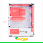 CASE ENKORE KILLER WHITE 4 FAN RGB VIDRIO TEMPLADO - Imagen 2