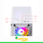 CASE ENKORE KILLER WHITE 4 FAN RGB VIDRIO TEMPLADO - Imagen 3