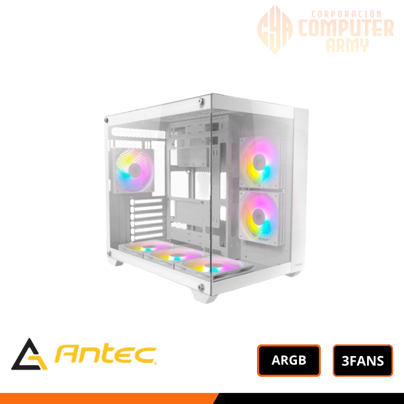 cases (10) CASE ANTEC CX800 RGB ELITE WHITE SIN FUENTE VIDRIO TEMPLADO USB 3.0/USB 2.0 6 FAN RGB - Imagen 1