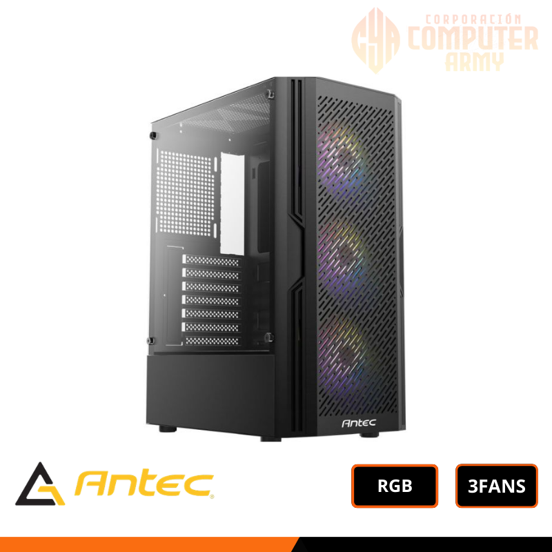 cases (9) CASE GAMER ANTEC AX20 BLACK 3 FAN - Imagen 1