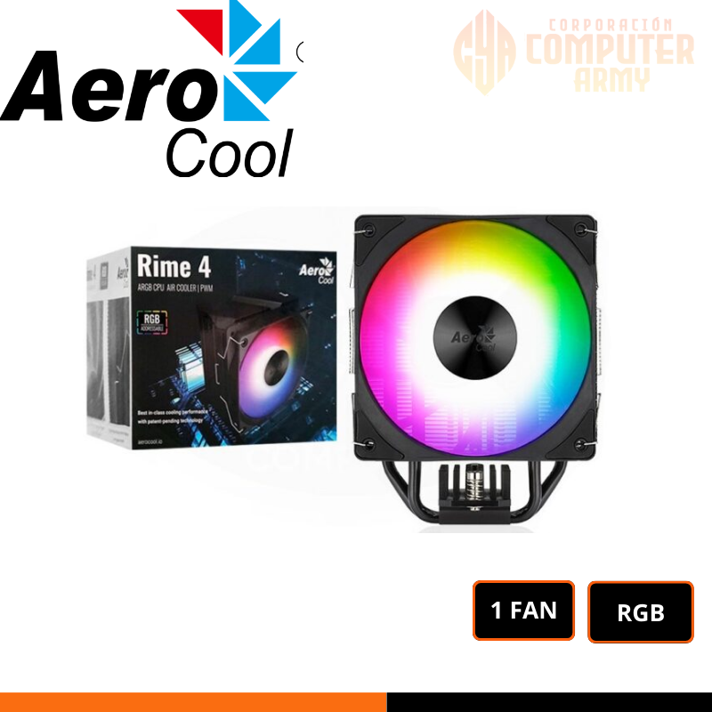 COOLER ACCESORIOS (13) REFRIGERACION POR AIRE AEROCOOL RIME 4 1 FAN ARGB - Imagen 1