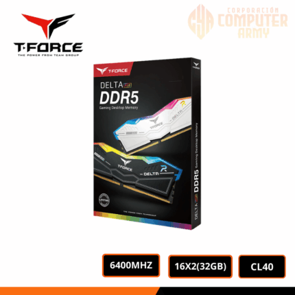 MEMORIA RAM KIT 32 GB (2 X 16 GB) 6400MHZ T- FORCE DELTA (RGB) DDR5 WHITE