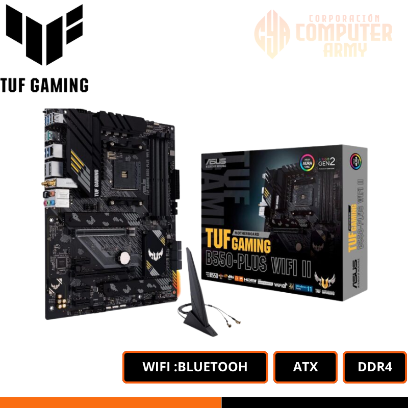 PLACAS (16) PLACA MARE ASUS TUF GAMING B550 ATX -PLUS WIFI II AURA SYNC WIFI6 - Imagen 1