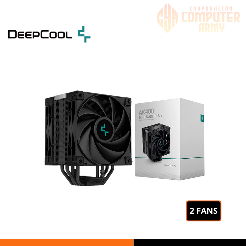 COOLER ACCESORIOS (6) DEEPCOOL AK400 ZERO DARK PLUS BLACK COOLER CPU COMPATIBLE AMD/INTEL - Imagen 1