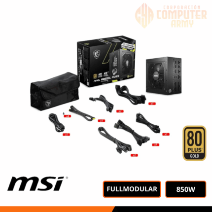 FUENTE 850W MSI MAG A850GL PCIE5 80PLUS GOLD ATX MODULAR