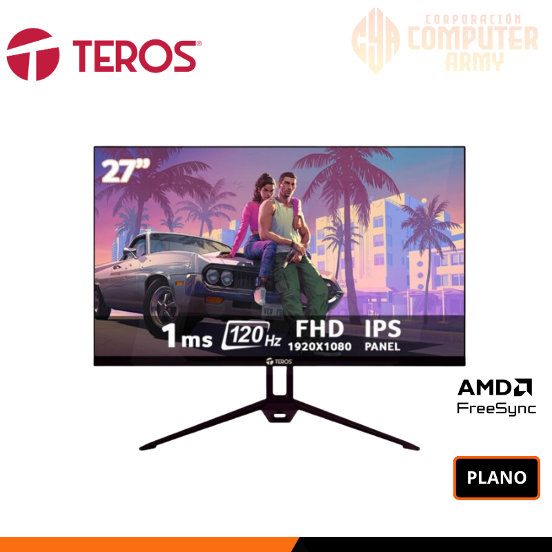 MONITORES (6) MONITOR TEROS , 27" IPS, FHD, 120Hz, 1ms, FreeSync - Imagen 1