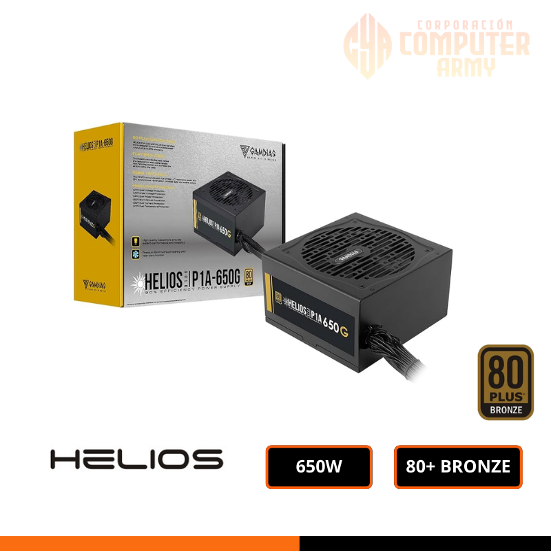 PLACAS (7) FUENTE DE PODER HELIOS 650W 80+ PLUS BRONZE - Imagen 1