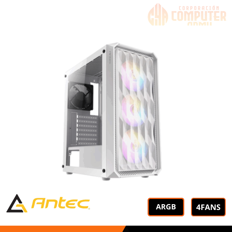 cases (5) CASE ANTEC NX292 WHITE RGB SIN FUENTE VIDRIO TEMPLADO MID TOWER - Imagen 1