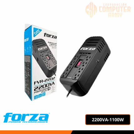 estabilizador forza fvr-2202, 2200va/1100w