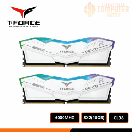 MEMORIA RAM T-FORCE DELTA R DDR5 RGB 16 GB 6000 MHZ (2x8)