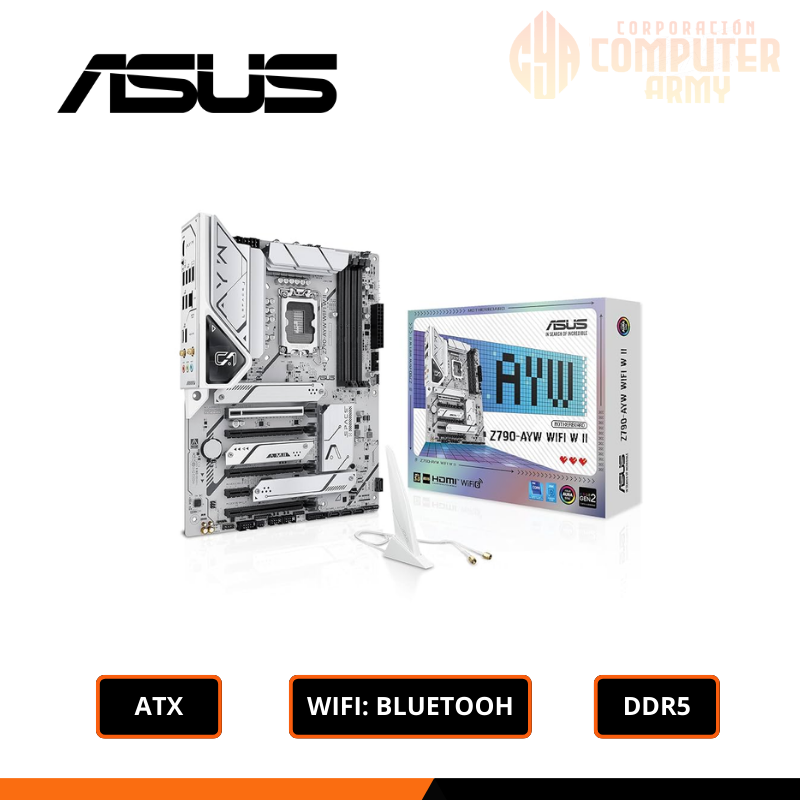 PLACAS (18) PLACA MADRE ASUS Z790 AYW WIFI W LGA 1700 INTEL Z790 DDR5 HDMI M.2 SATA 6GB BLUETOOTH ATX - Imagen 1