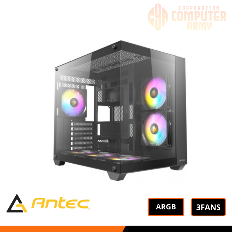 cases (3) CASE ANTEC CX800 BLACK ARGB VIDRIO TEMPLADO MID TOWER - Imagen 1