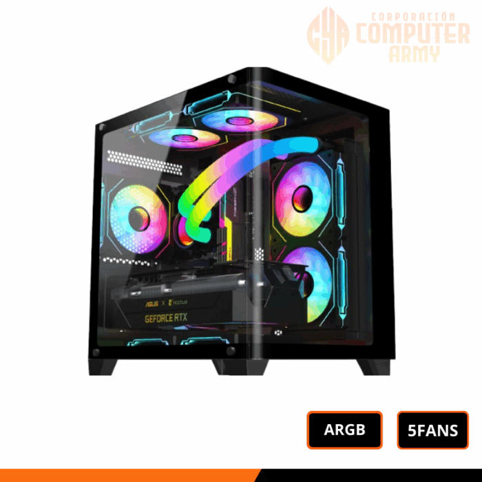 CASE ULTRA VISION AEROSPACE SE X 5 FANS ARGB + CONTROL – COMPUTER ARMY