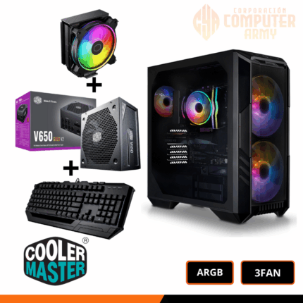 CASE HAF5 PRO , Cooler Master HAF 5 Pro + REFRIGERACION COOLER + FUENTE 650W GOLD + TECLADO Y MOUSE COOLER MASTER