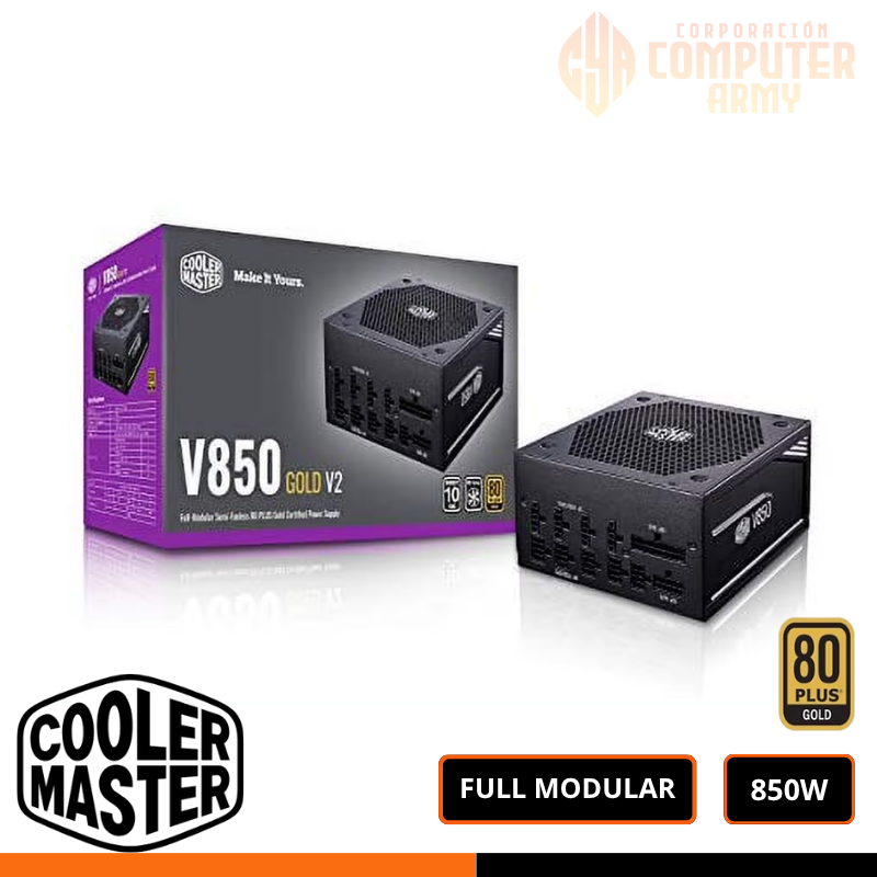 FUENTE (15) Fuente de alimentación Cooler Master V850 GOLD V2 850W - 80PLUS GOLD - Imagen 1
