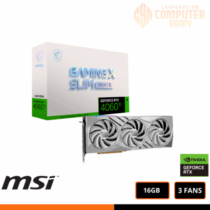 TARJETA GRAFICA MSI RTX 4060TI GAMING X  WHITE, 16GB GDDR6, PCI-E 4.0 INCLUYE SOPORTE PARA GPU / PROMO CON PC