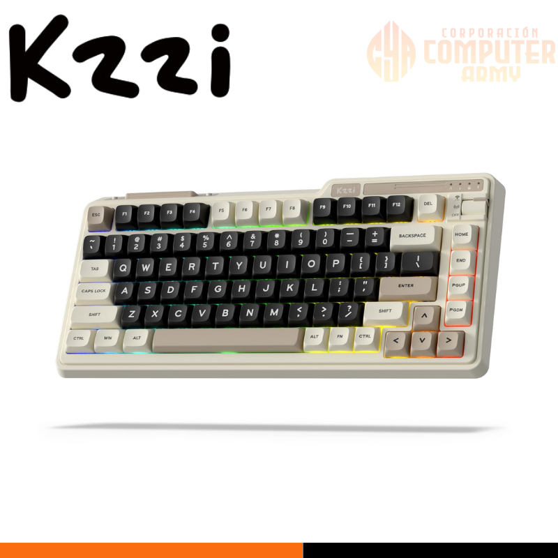 COOLER ACCESORIOS (29) TECLADO KZZI Teclado mecánico inalámbrico K75 Lite, 75% - Imagen 1