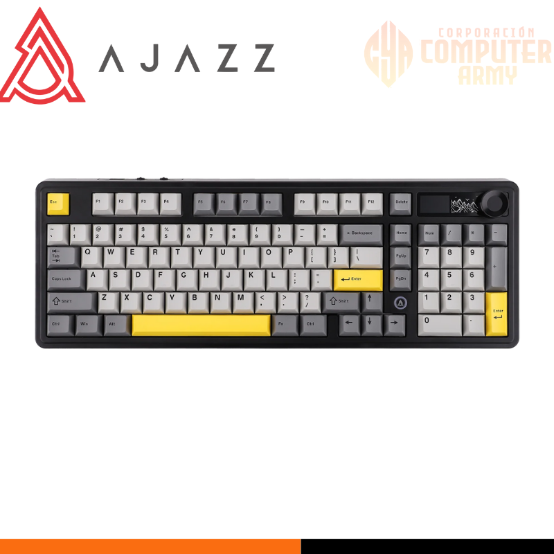 COOLER ACCESORIOS (31) TECLADO MECANICO INALÁMBRICO BT / 2.4G /AJAZZ AK980 / MINI PANTALLA LED - Imagen 1