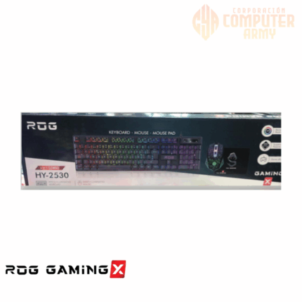 KIT GAMER ROG 3 EN 1 TECLADO + MOUSE + MOUSEPAD