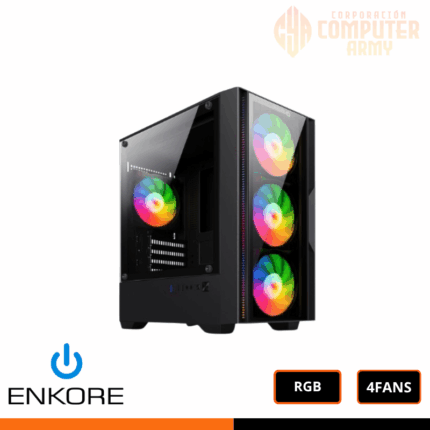 CASE GAMER ENKORE LEVITROM USB 3 4FAN S/FUENTE RAIMBOW