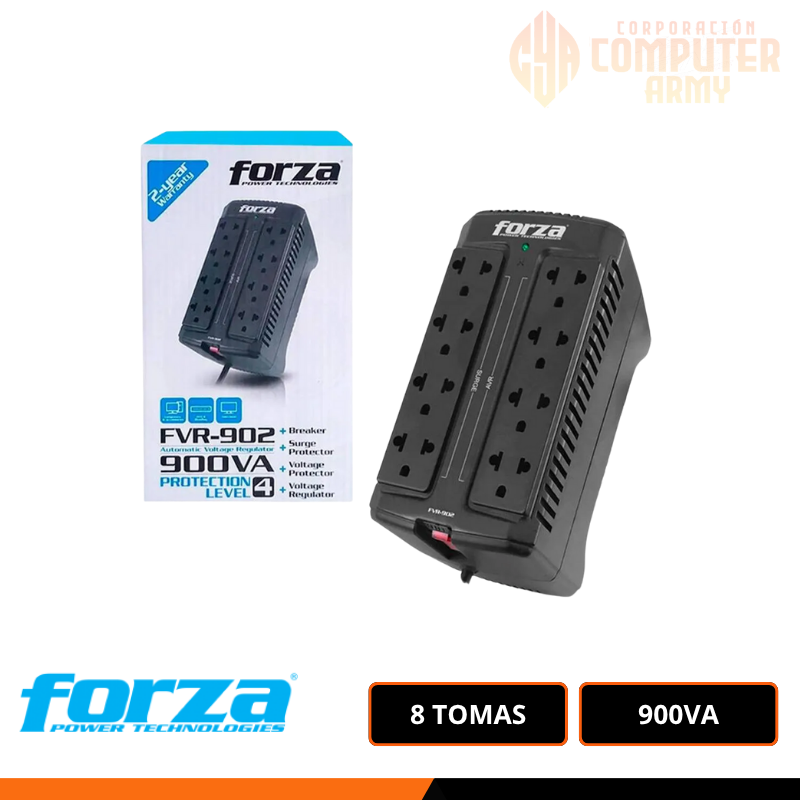forzza ESTABILIZADOR FORZA 900VA/450W 8 TOMAS - Imagen 1