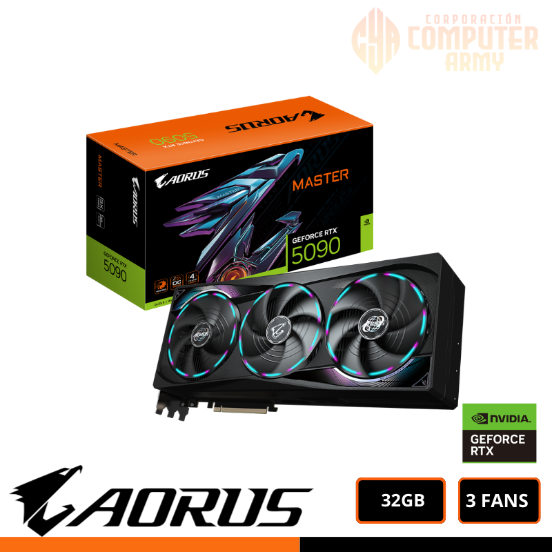 GRAFICAS (7) TARJETA DE VIDEO RTX 5090 GIGABYTE AORUS MASTER 32GB - Imagen 1