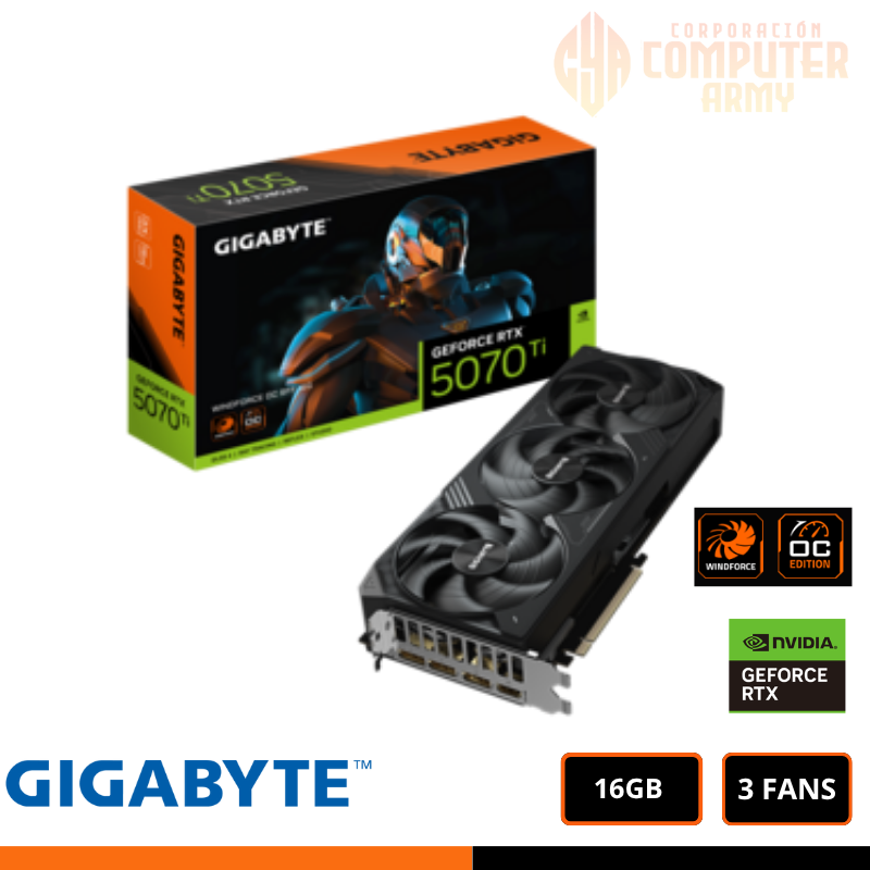 GRAFICAS TARJETA DE VIDEO RTX™ 5070 Ti 16GB - Imagen 1