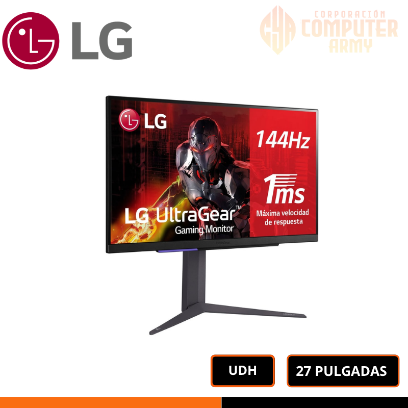 MONITORES Monitor LG Gamer UltraGear UHD IPS 27" 1ms 144Hz GSYNC - Imagen 1