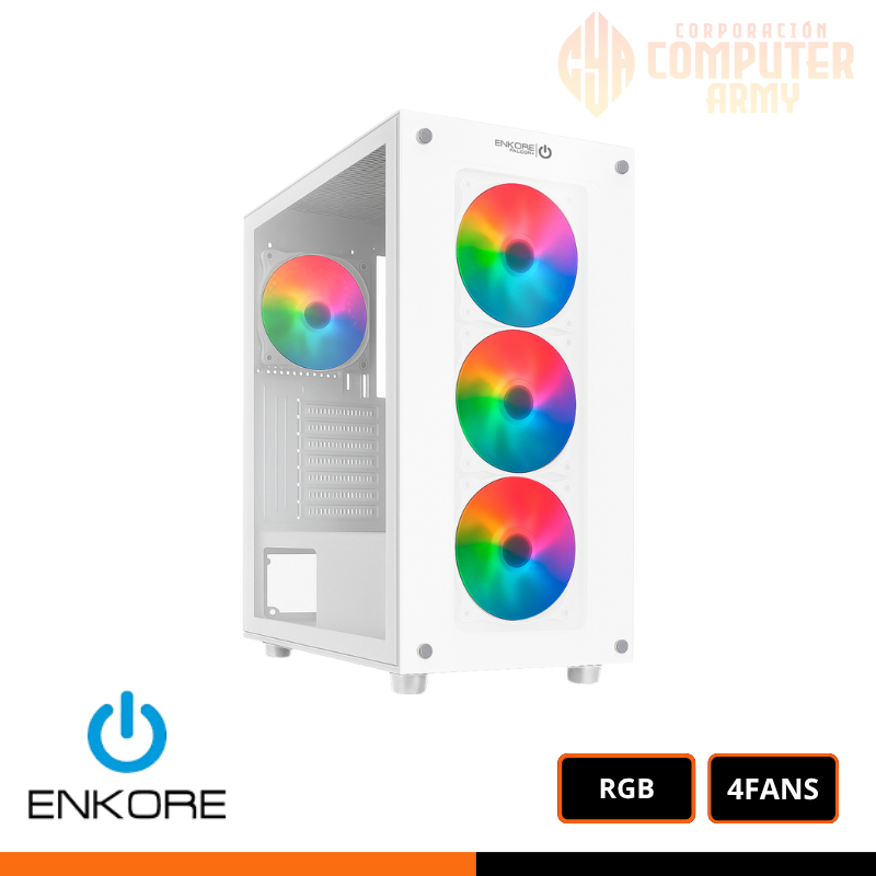 cases (1) CASE FALCON 4 FANS / WHITE - Imagen 1