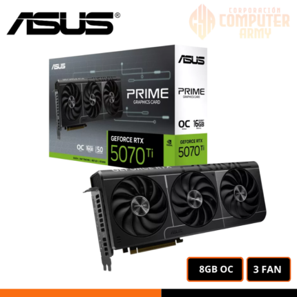 TARJETA DE VIDEO ASUS GEFORCE RTX 5070Ti 16GB GDDR7 256BITS PRIME OC