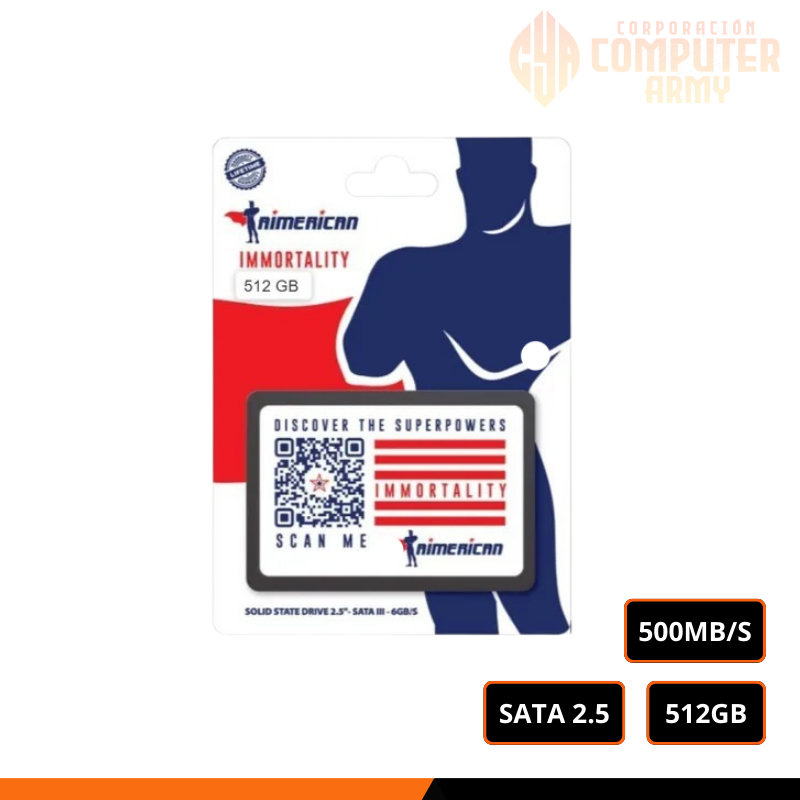 SSD (4) SSD SATA AMERICAN 512GB 2.5 - Imagen 1