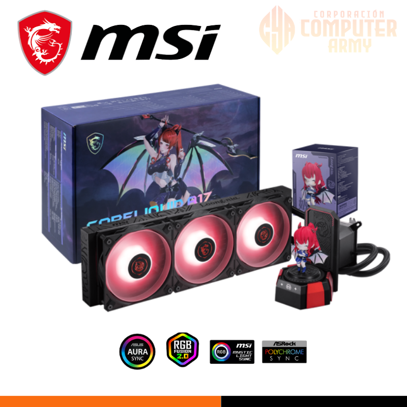 COOLER ACCESORIOS (2) REFRIGERACION LIQUIDA MSI CORELIQUID A17 360MM ARGB MLG EDITION - Imagen 1