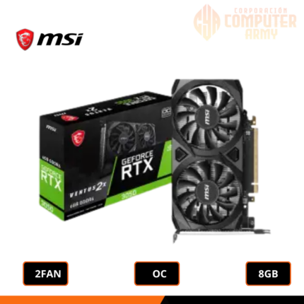 TARJETA DE VIDEO MSI RTX 3050 VENTUS 2X XS 8GB OC GDDR6 AST