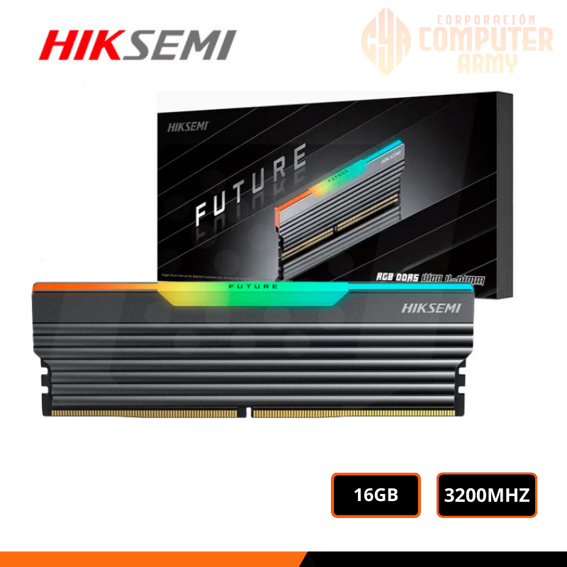 MEMORIAS RAM (9) MEMORIA RAM HIKSEMI FUTURE RGB 16GB DDR4 3200MHZ CL16 - Imagen 1