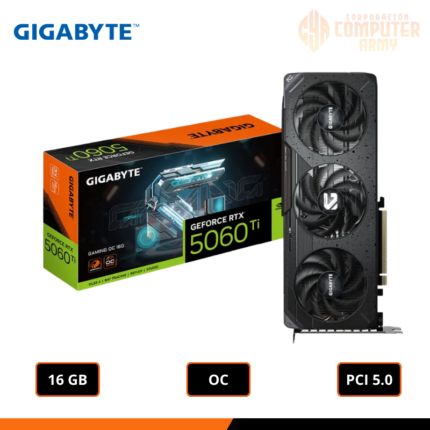 Tarjeta de video GIGABYTE RTX 5060TI GAMING OC, 16GB GDDR7, PCI-Express 5.0