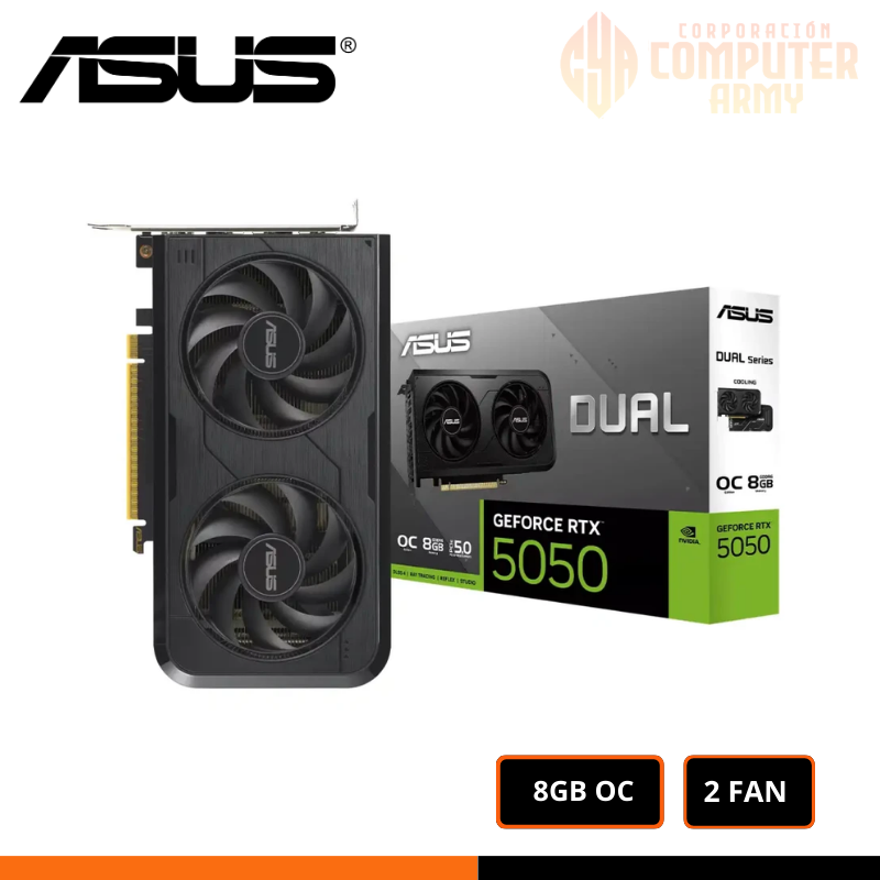GRAFICAS (28) Tarjeta De Video Asus Geforce Rtx 5050 8gb Dual Oc Gddr6 - Imagen 1