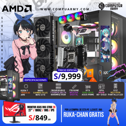 PC WAIFU RUKA - RYZEN 7 7800X3D + RTX 5070 12GB