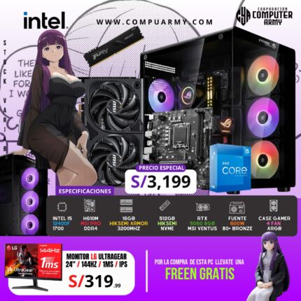 PC WAIFU FREEN - INTEL I5 12400F + RTX 5060 8GB