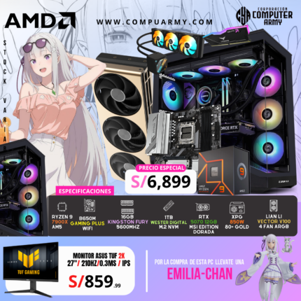 PC WAIFU EMILIA - RYZEN 9 7900X + RTX 5070 12GB