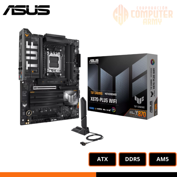 PLACA MADRE ASUS TUF GAMING X870-PLUS WIFI DDR5 AM5