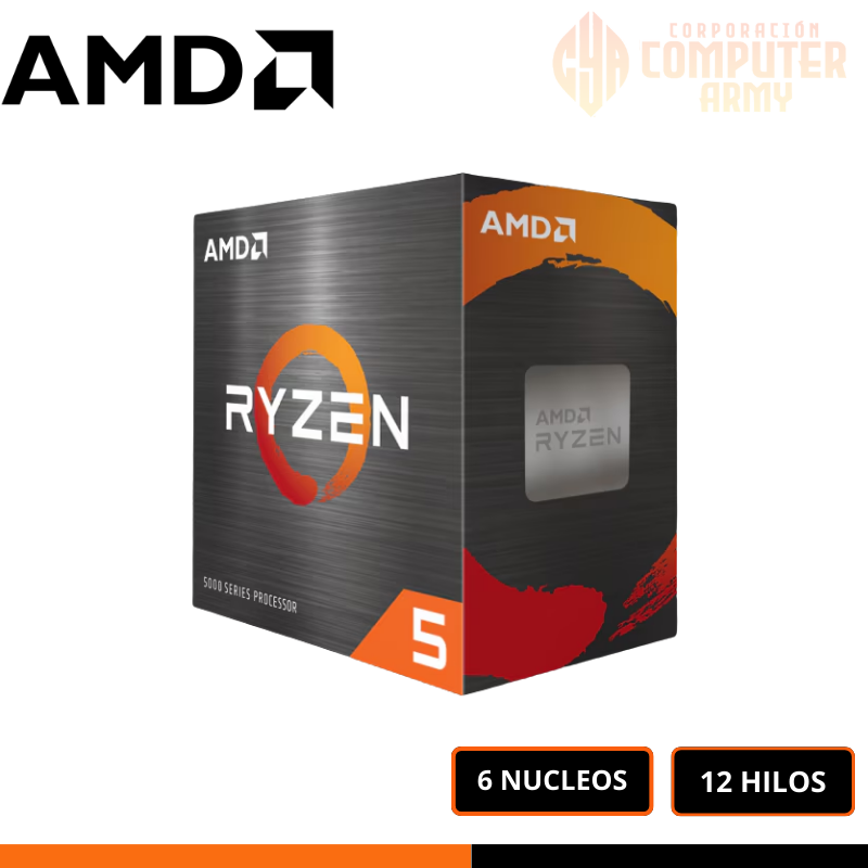 PROCESADOR AMD RYZEN 5 5600X, 3.7GHZ HASTA 4.6GHZ, CACHE 32MB, AM4, OEM (SOLO CON PC) - Imagen 1