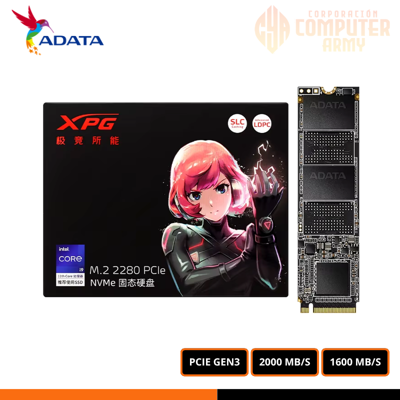DISCO SSD M.2 NVME ADATA XPG S20 512GB PCIE 3.0 GEN3X4 - Imagen 1